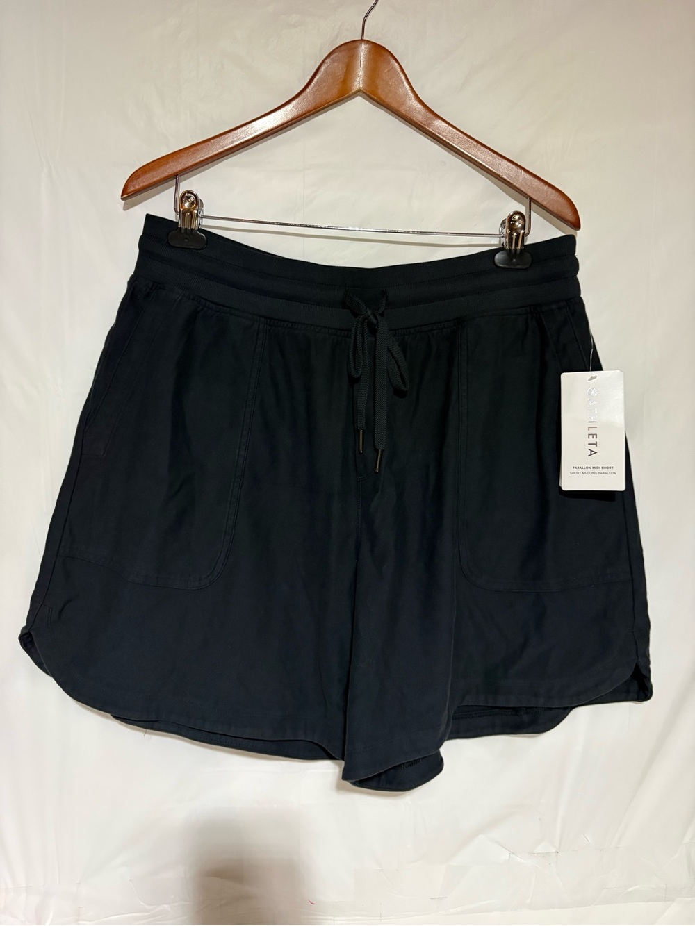 Athleta Black Pull-On Drawstring Athletic Shorts